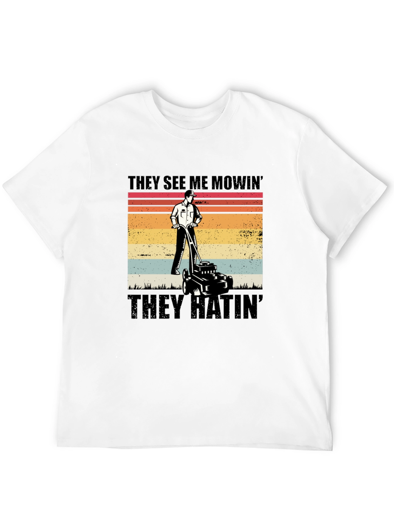They See Me Mowin Black T-Shirt