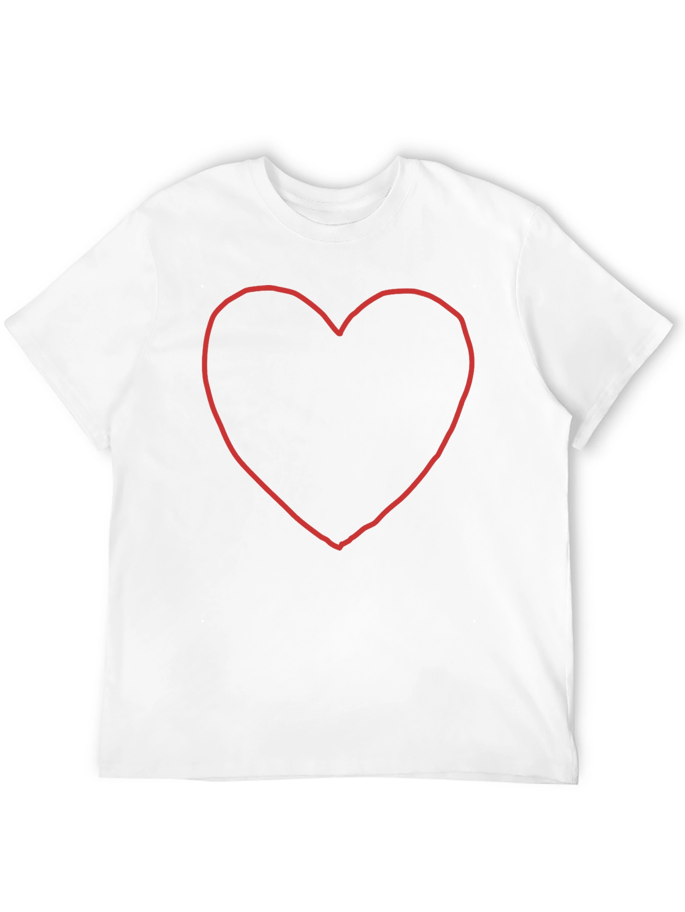 Black T-Shirt with Heart Outline