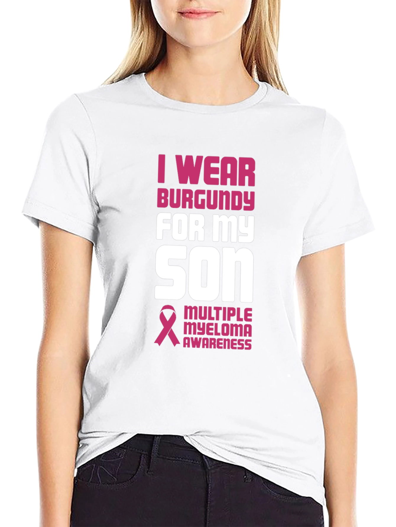 Burgundy Multiple Myeloma Awareness T-Shirt