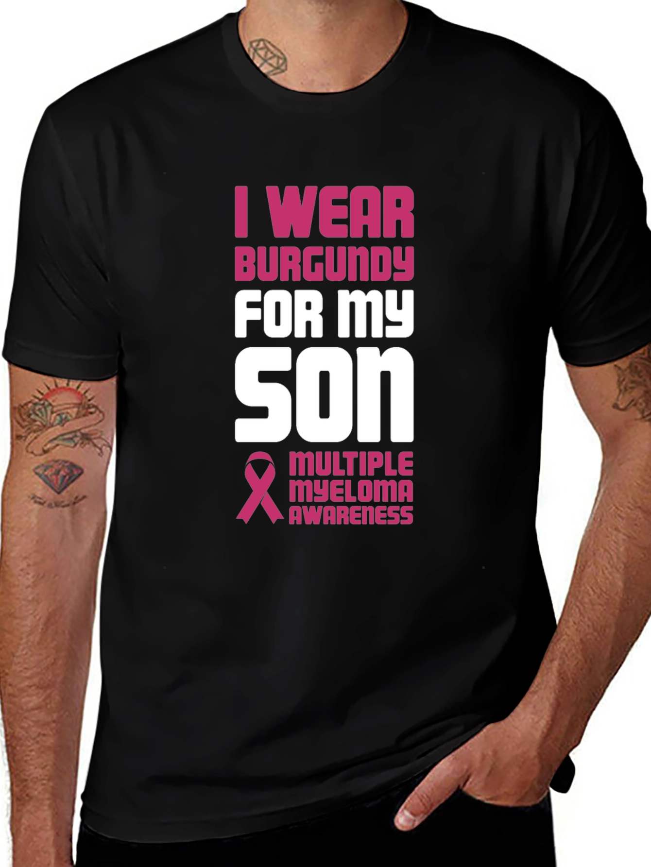 Burgundy Multiple Myeloma Awareness T-Shirt