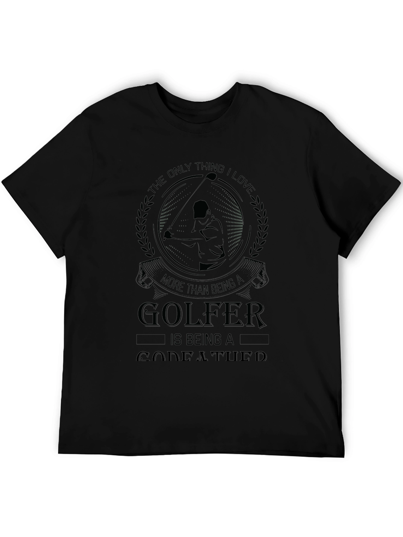 Golfing Godfather Black Tee