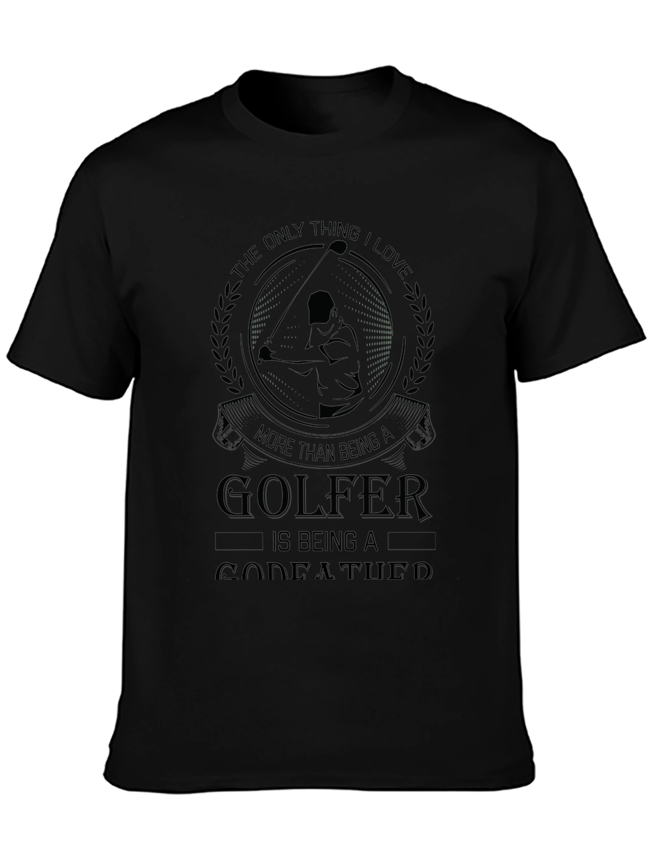 Golfing Godfather Black Tee