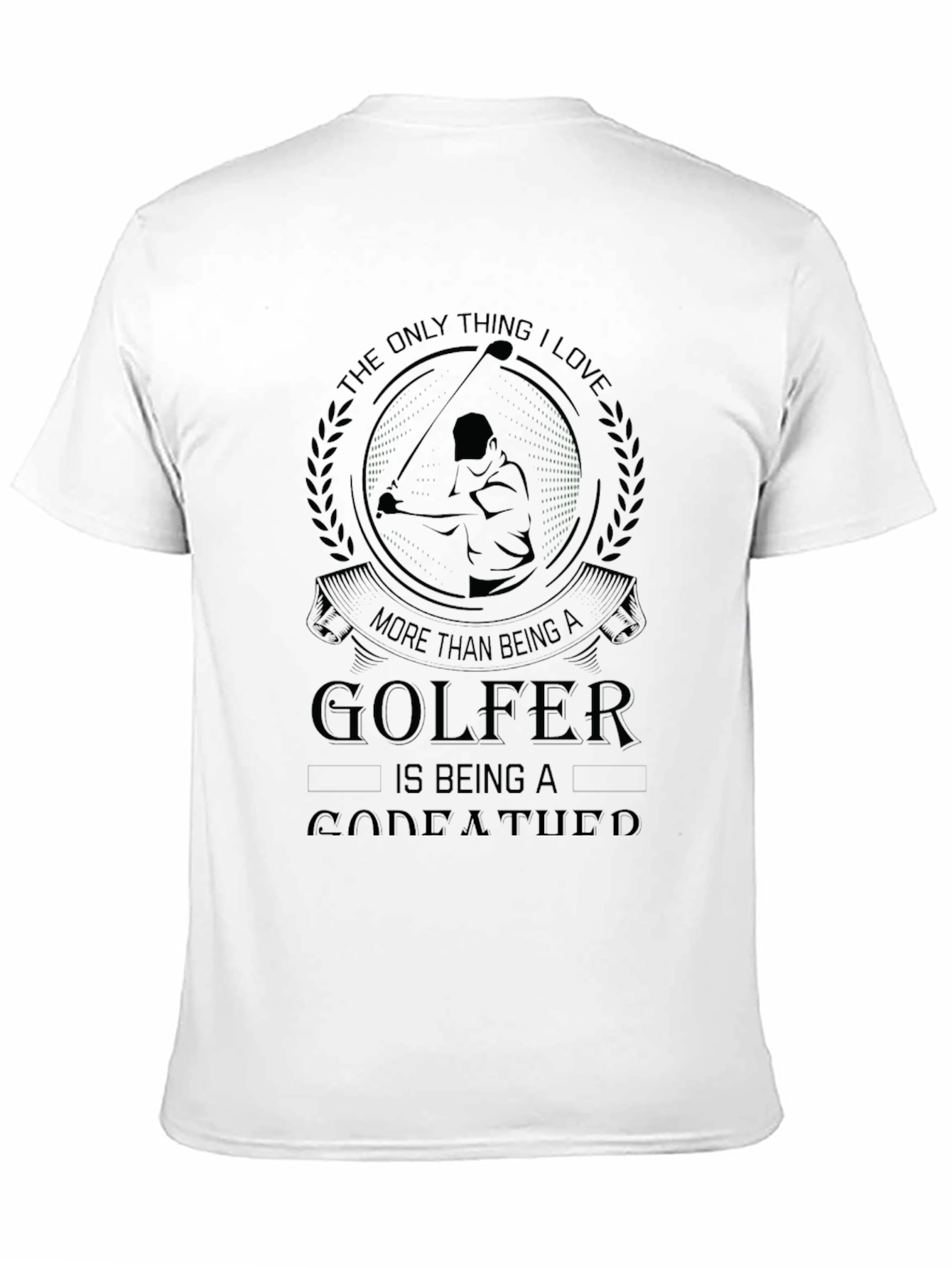 Golfing Godfather Black Tee