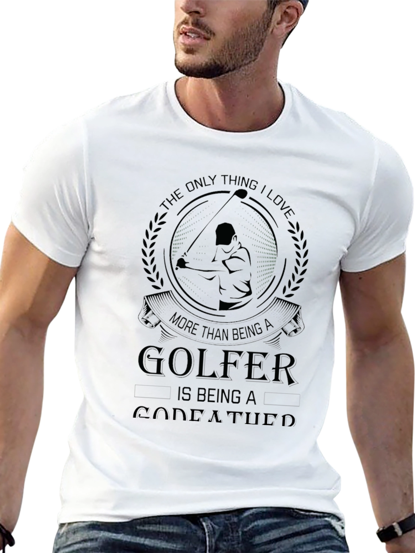 Golfing Godfather Black Tee
