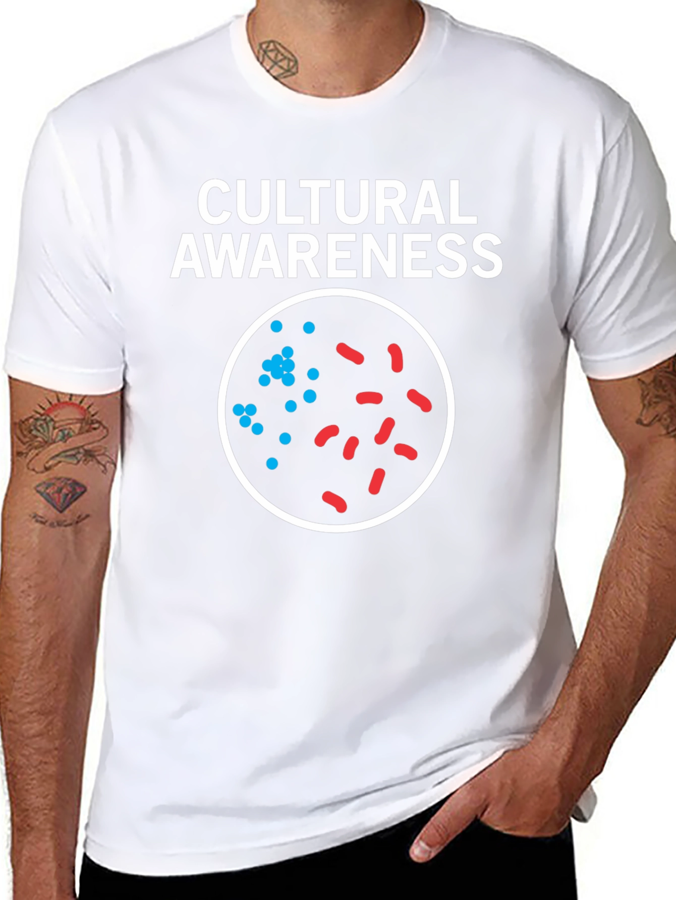 Cultural Awareness T-Shirt - Bacteria Design