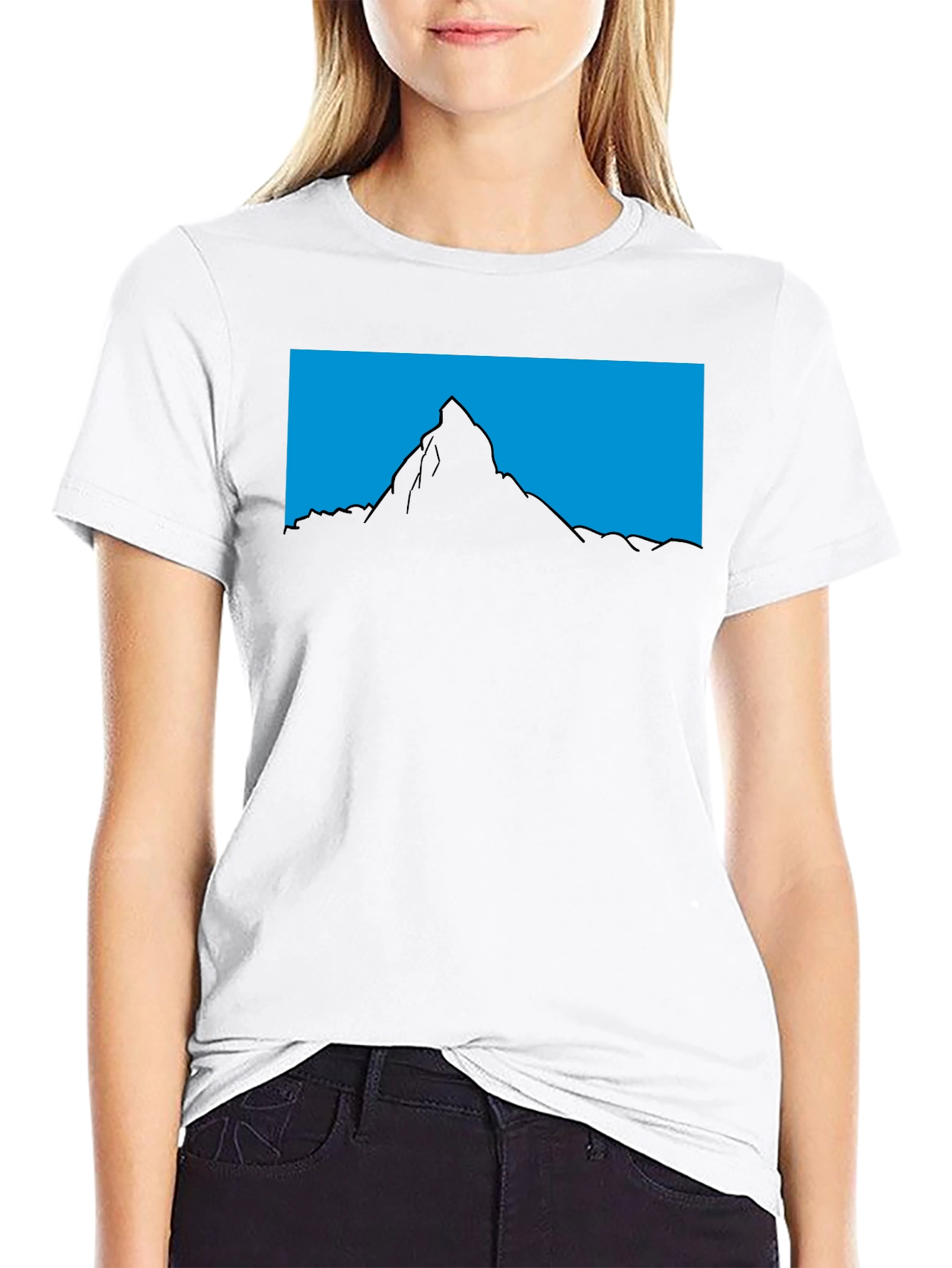 Mountain Silhouette Graphic Tee - Mens Black T-Shirt