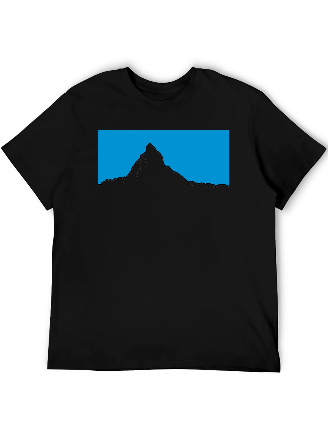 Mountain Silhouette Graphic Tee - Mens Black T-Shirt