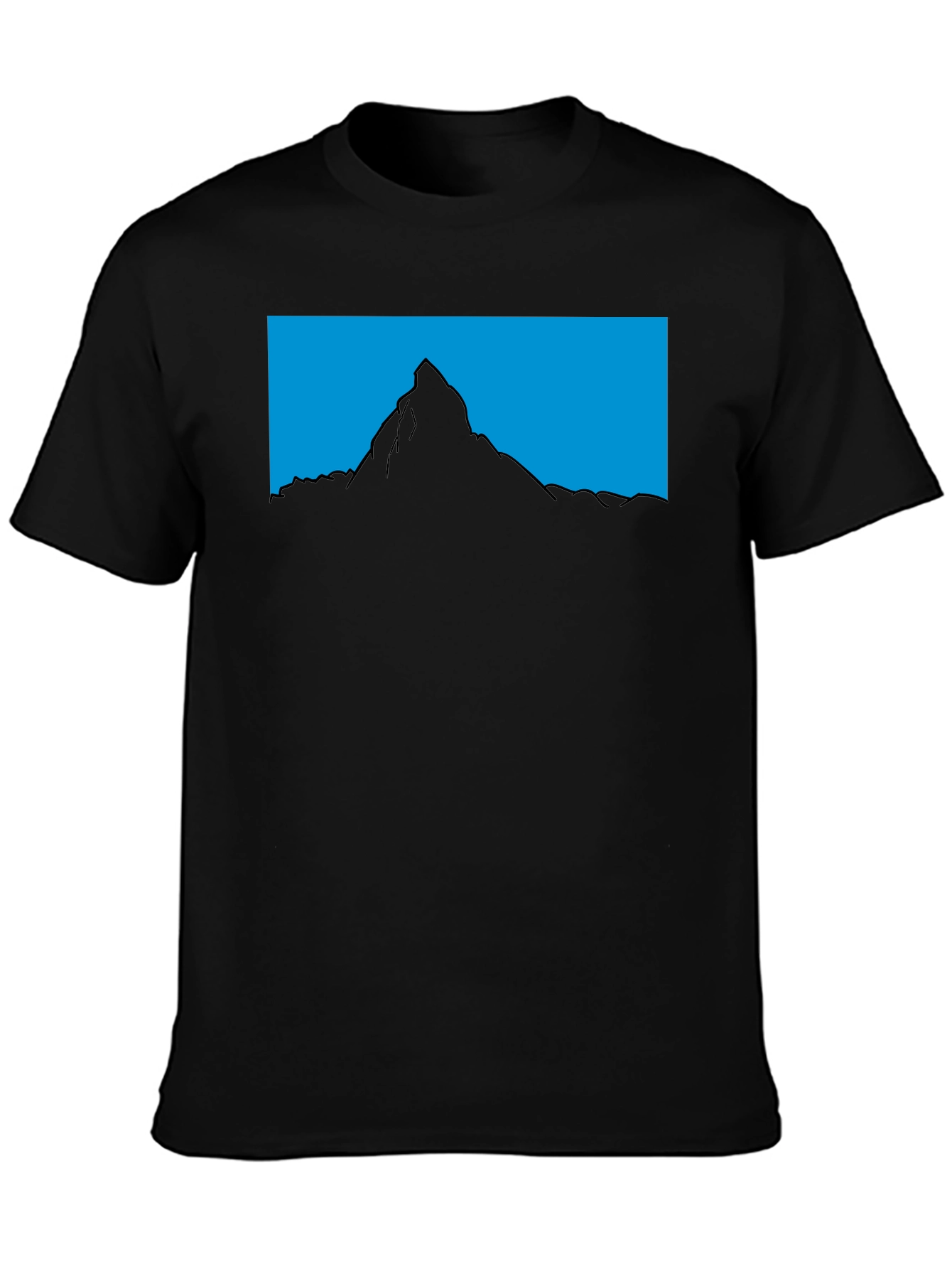 Mountain Silhouette Graphic Tee - Mens Black T-Shirt