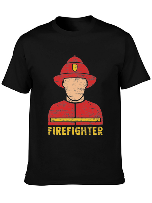 Firefighter Graphic Tee - Vintage Design