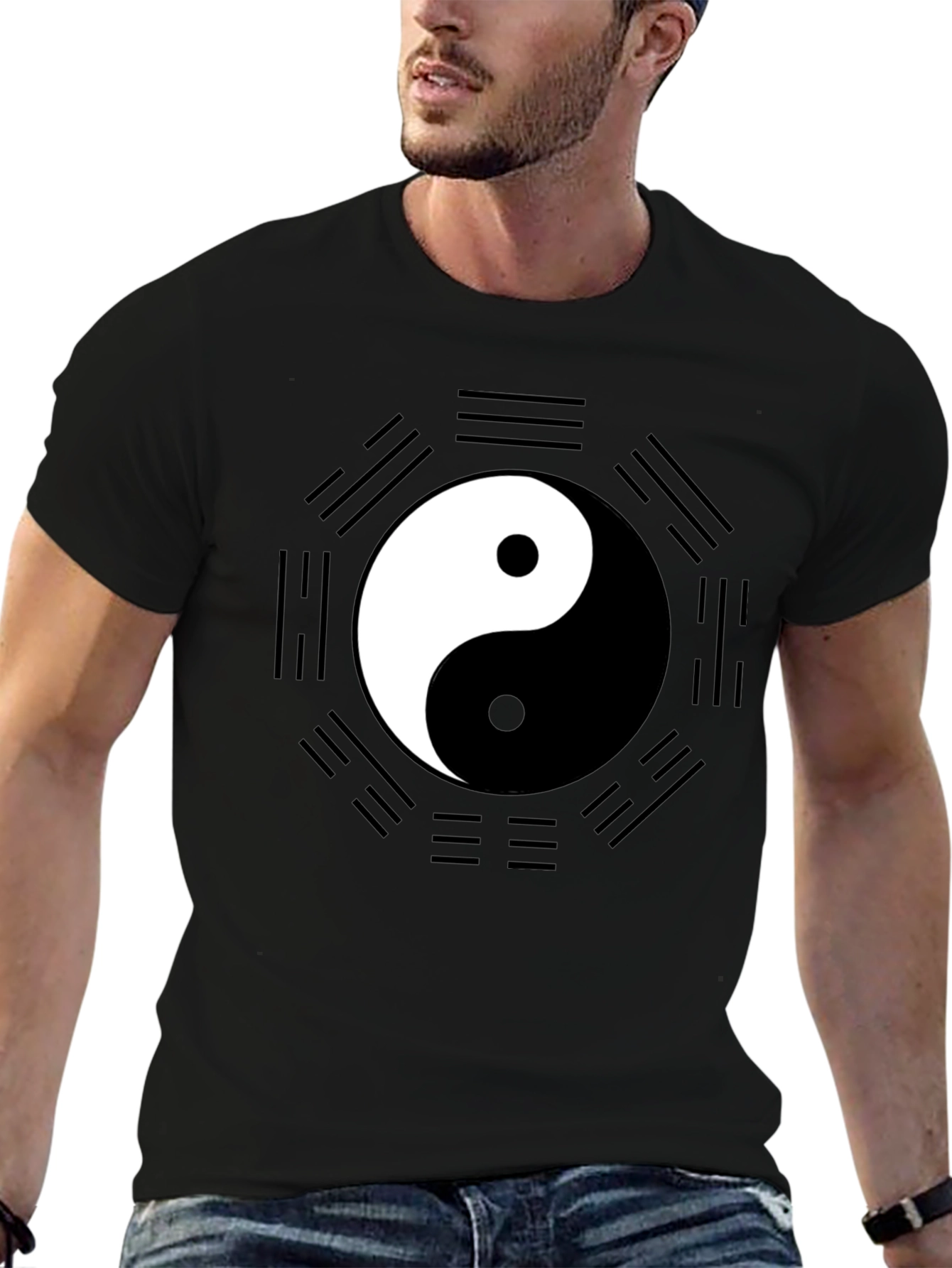 Yin Yang Bagua Black T-Shirt - Unisex