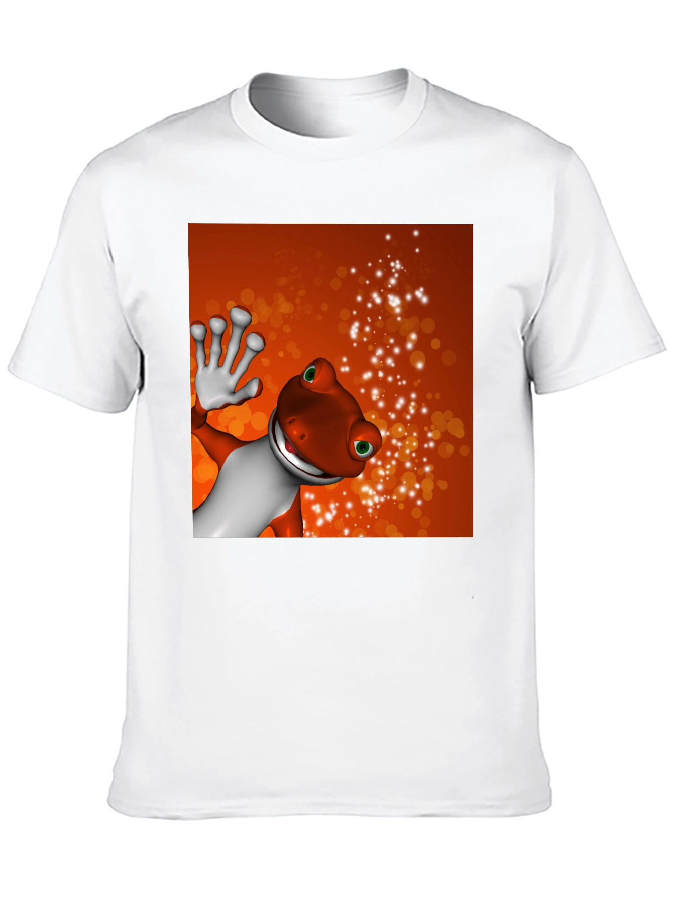 Cartoon Gecko Black T-Shirt