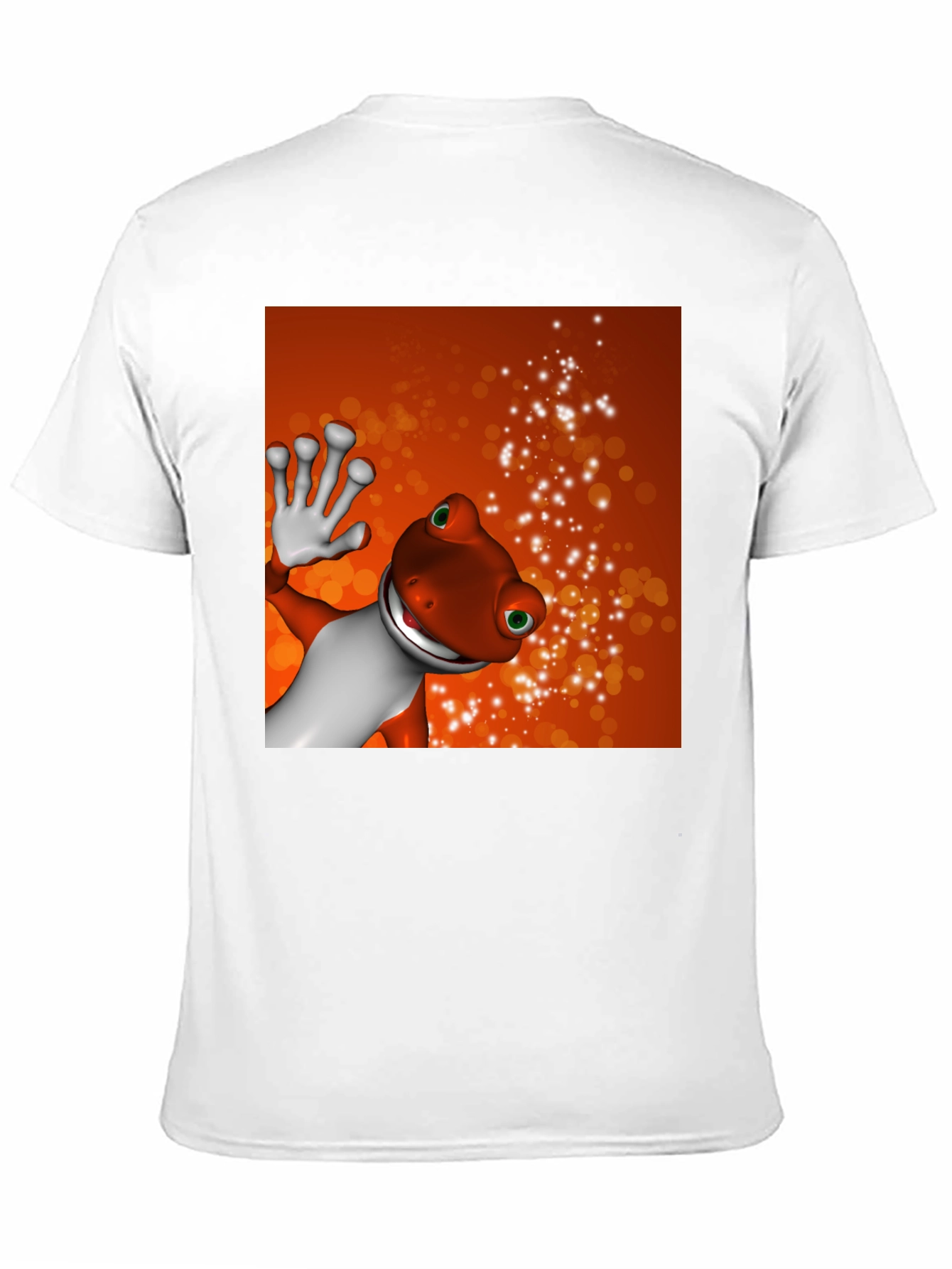 Cartoon Gecko Black T-Shirt