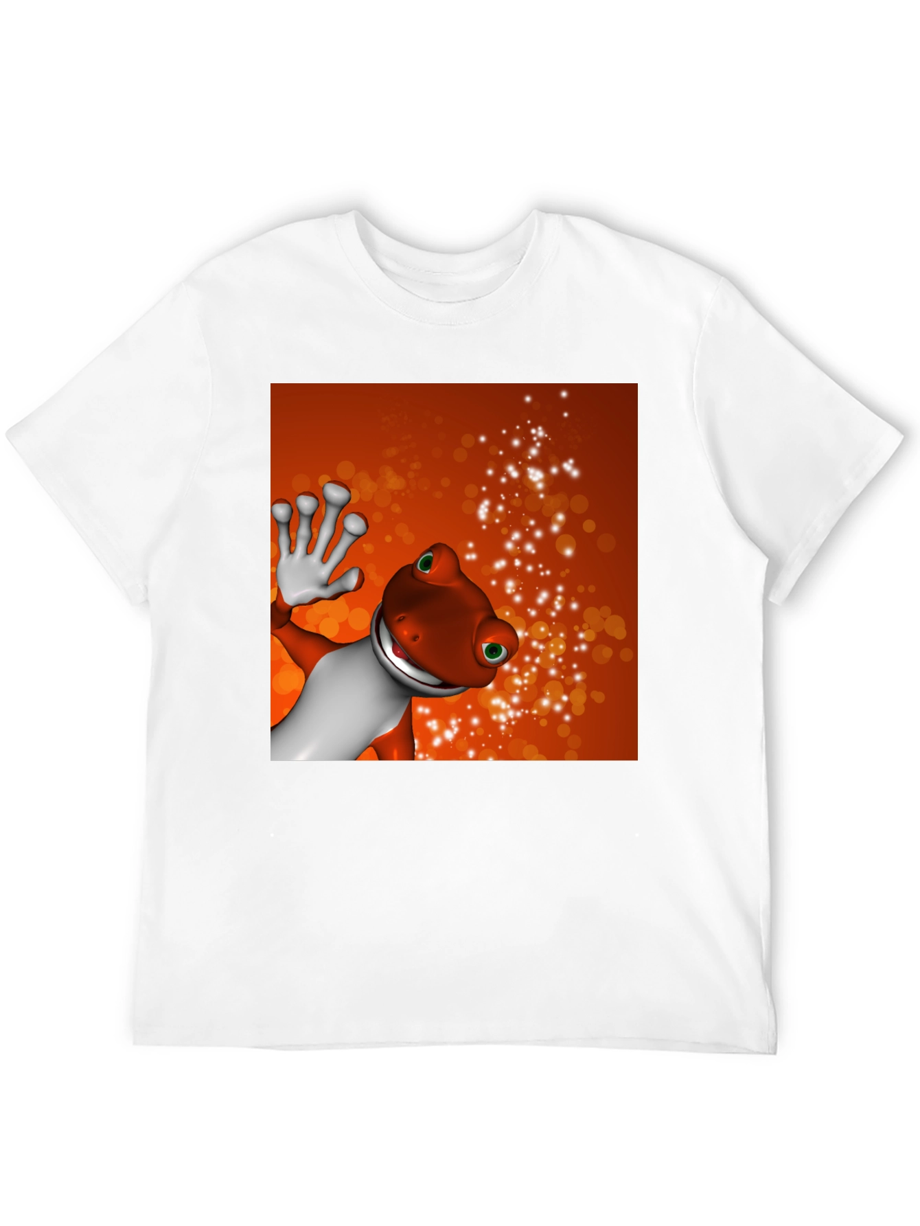 Cartoon Gecko Black T-Shirt