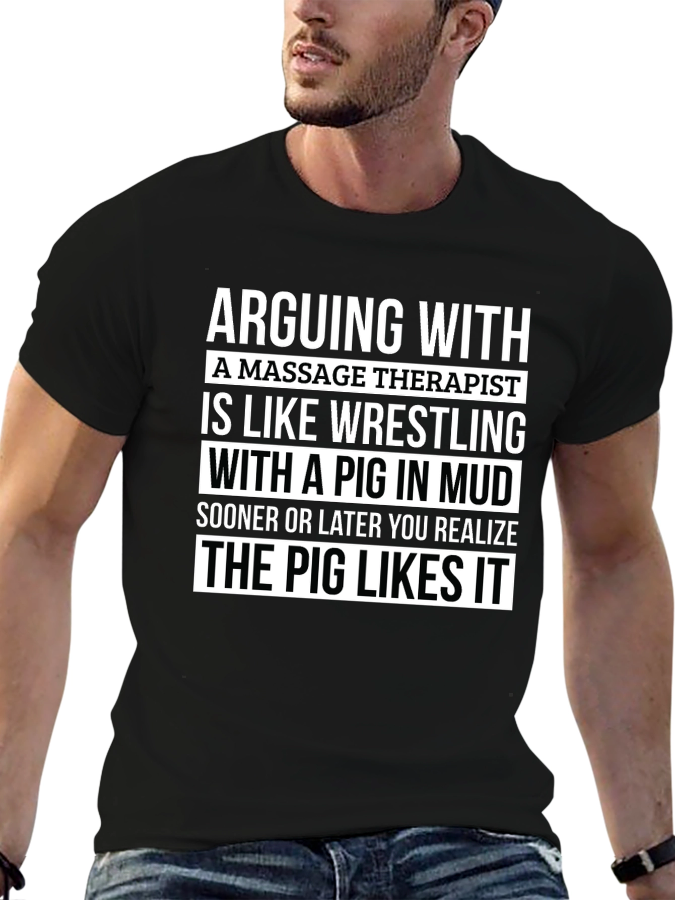 Massage Therapist Pig Mud T-Shirt