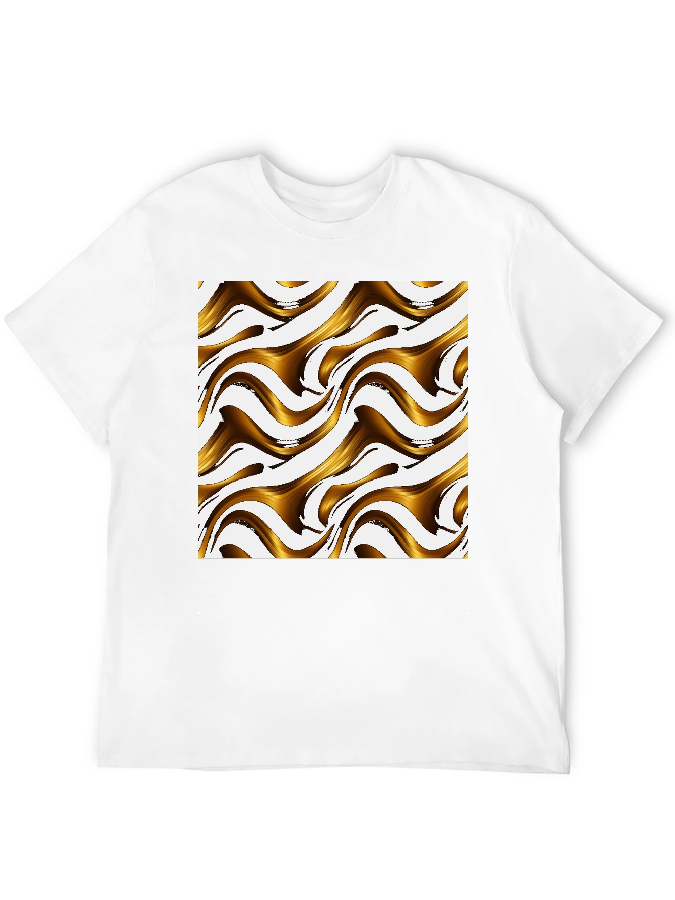 Abstract Swirls Graphic Tee - Modern Black T-Shirt