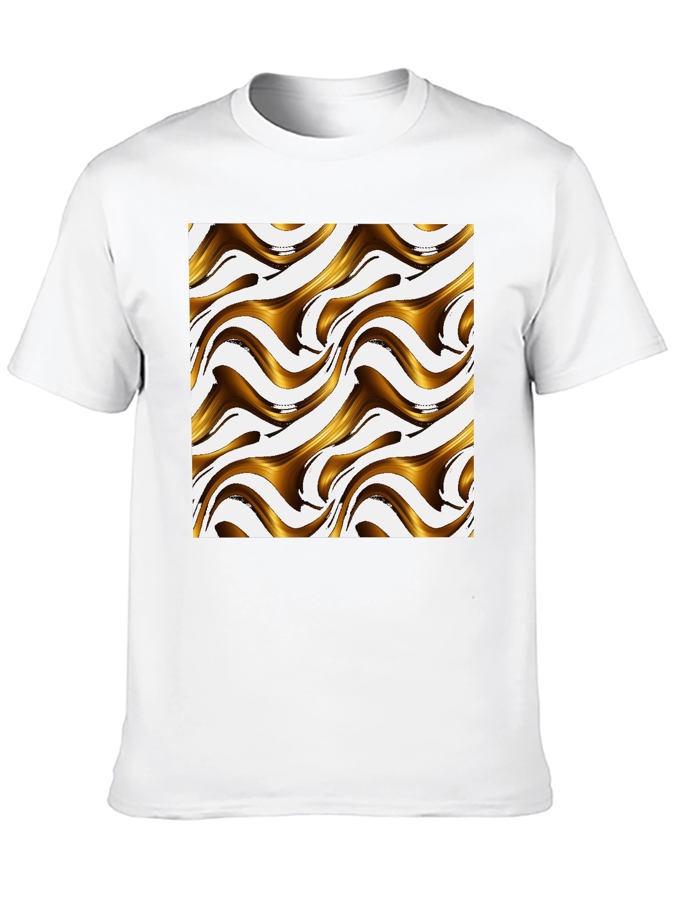 Abstract Swirls Graphic Tee - Modern Black T-Shirt