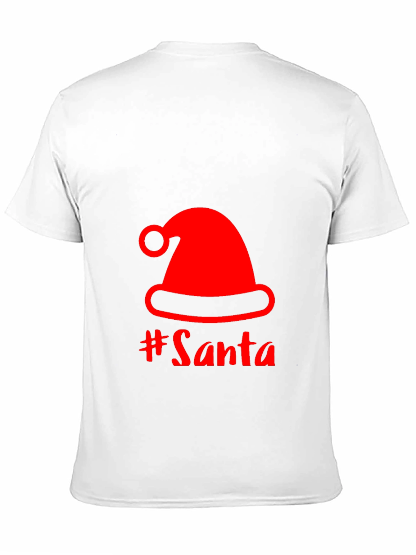 Festive Santa Hat Graphic Tee - Holiday Cheer