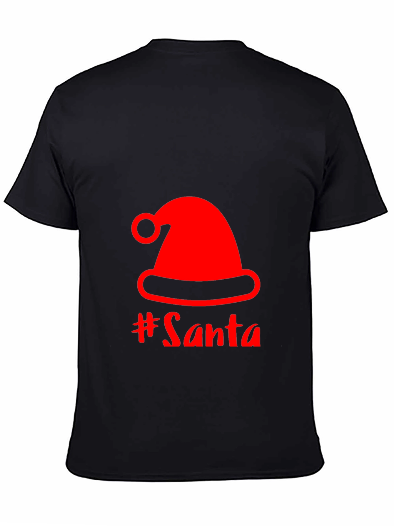 Festive Santa Hat Graphic Tee - Holiday Cheer