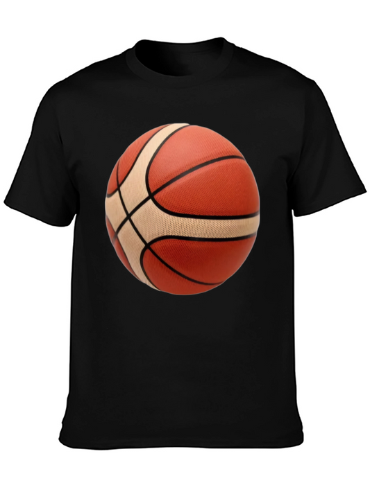 Basketball Graphic Tee - Black Cotton Blend