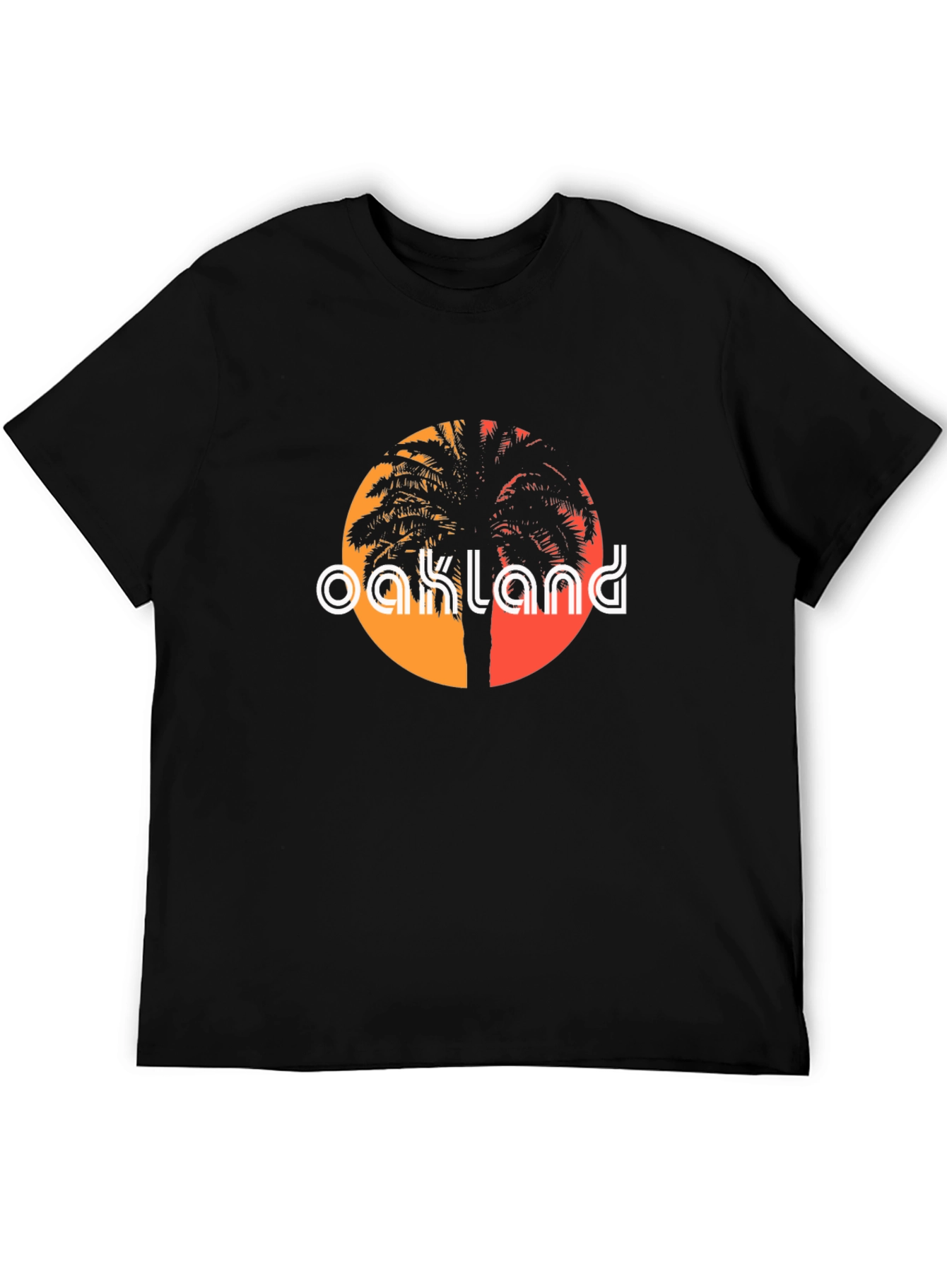 Oakland Palm Tree Graphic Tee - Retro Style