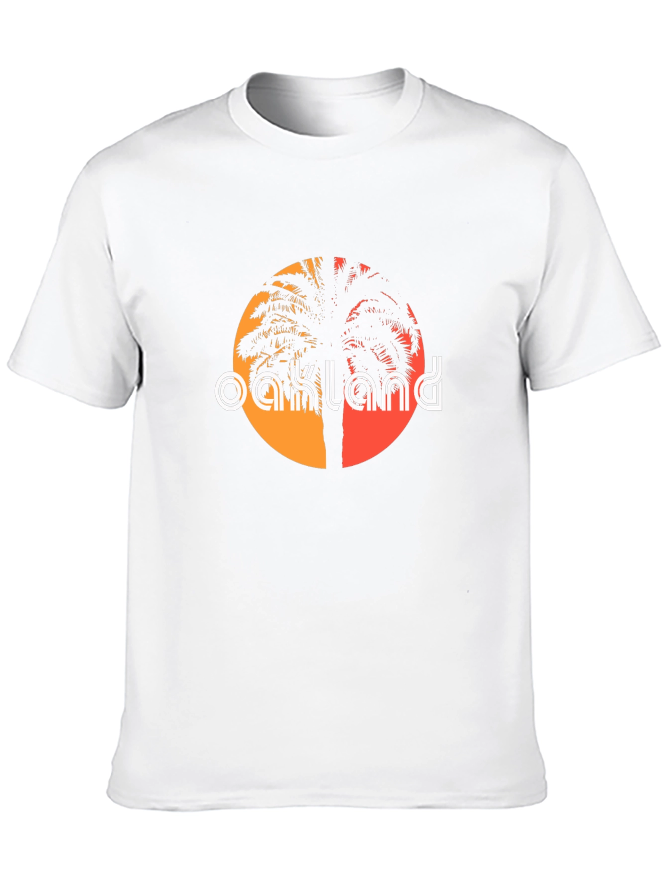 Oakland Palm Tree Graphic Tee - Retro Style