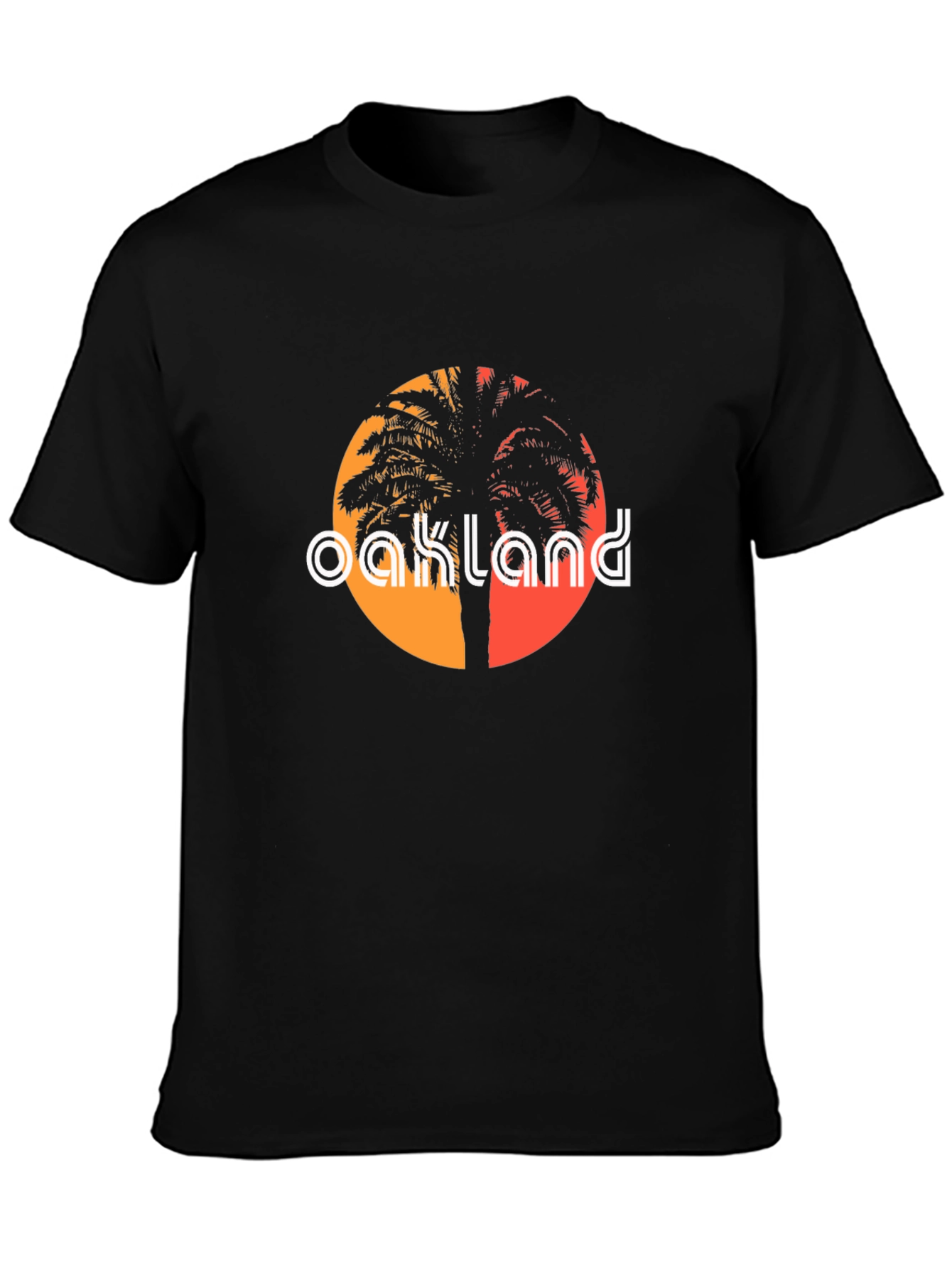 Oakland Palm Tree Graphic Tee - Retro Style