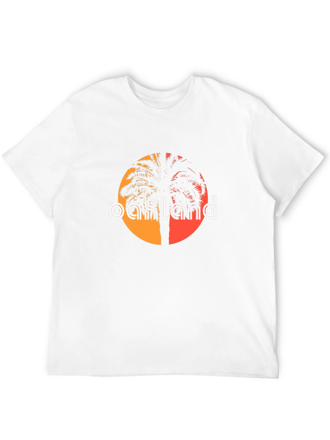 Oakland Palm Tree Graphic Tee - Retro Style