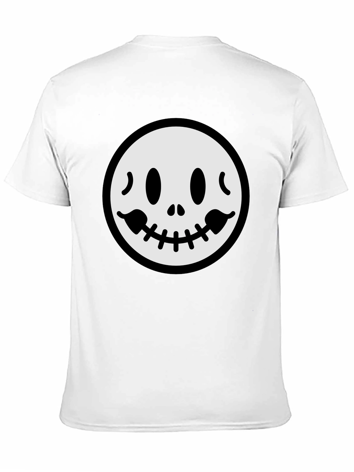 Spooky Smile Graphic Tee - Black Cotton T-Shirt