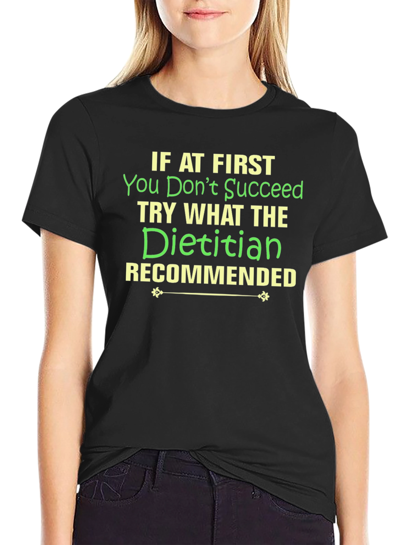 Dietitian Recommended Black T-Shirt