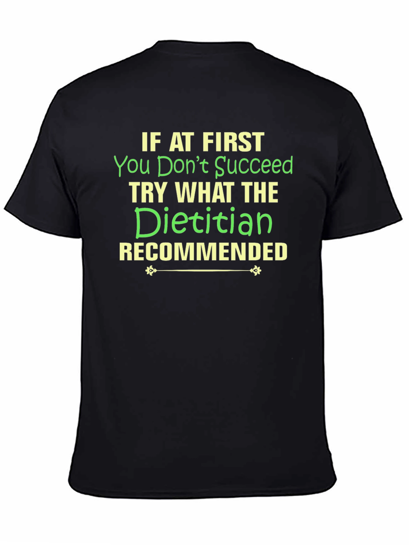 Dietitian Recommended Black T-Shirt