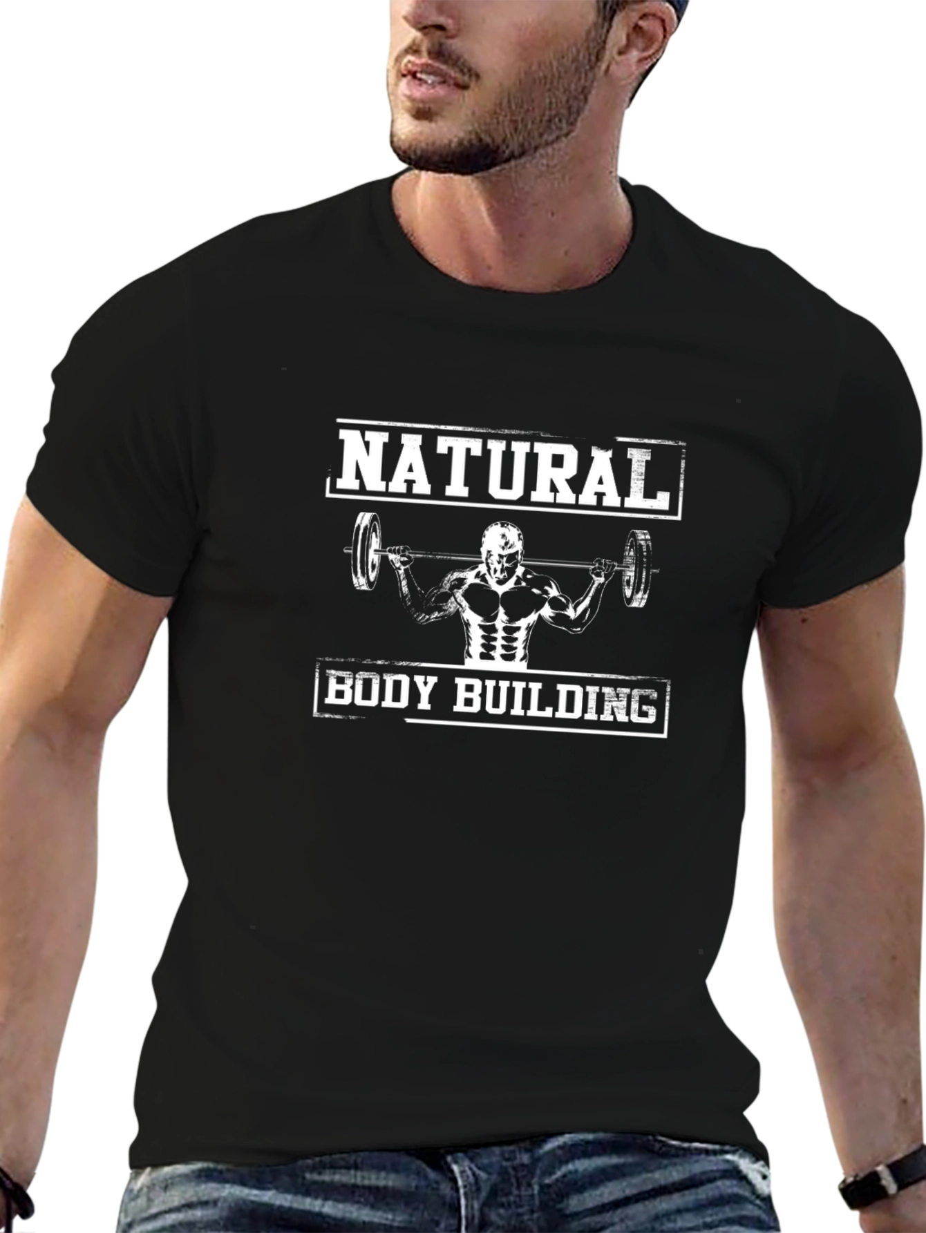 Natural Body Building Black T-Shirt