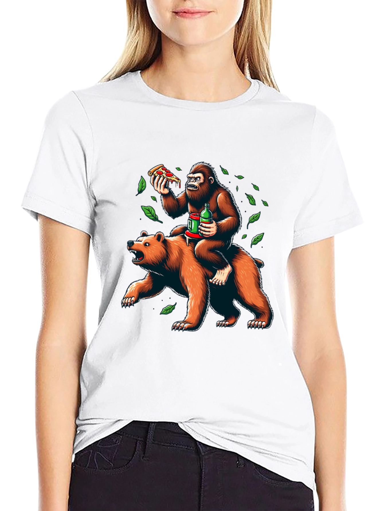 Bear & Gorilla Pizza Party Tee