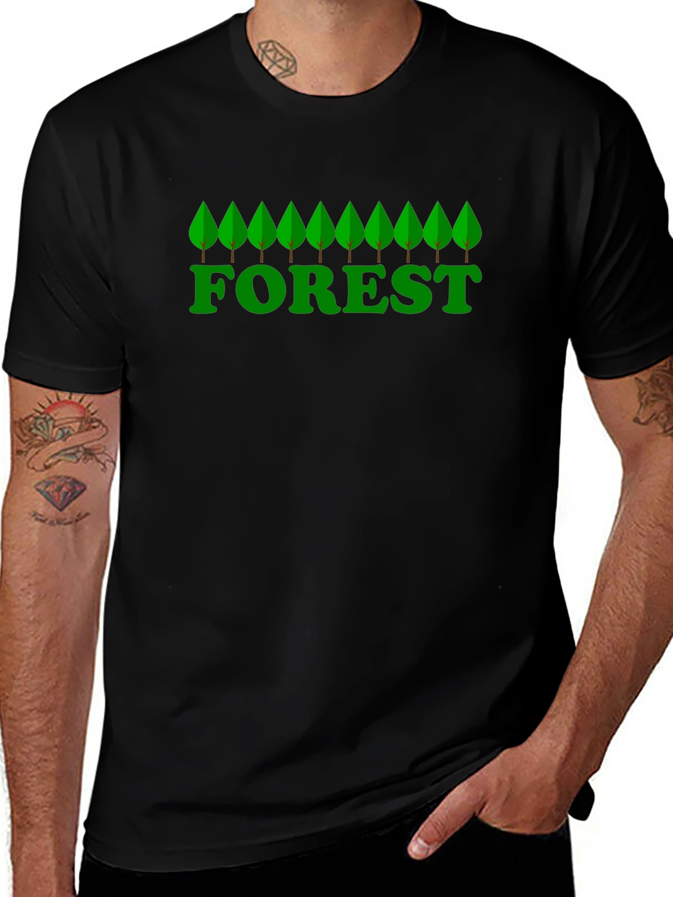 Nature Forest Graphic T-Shirt -  Eco-Friendly Style