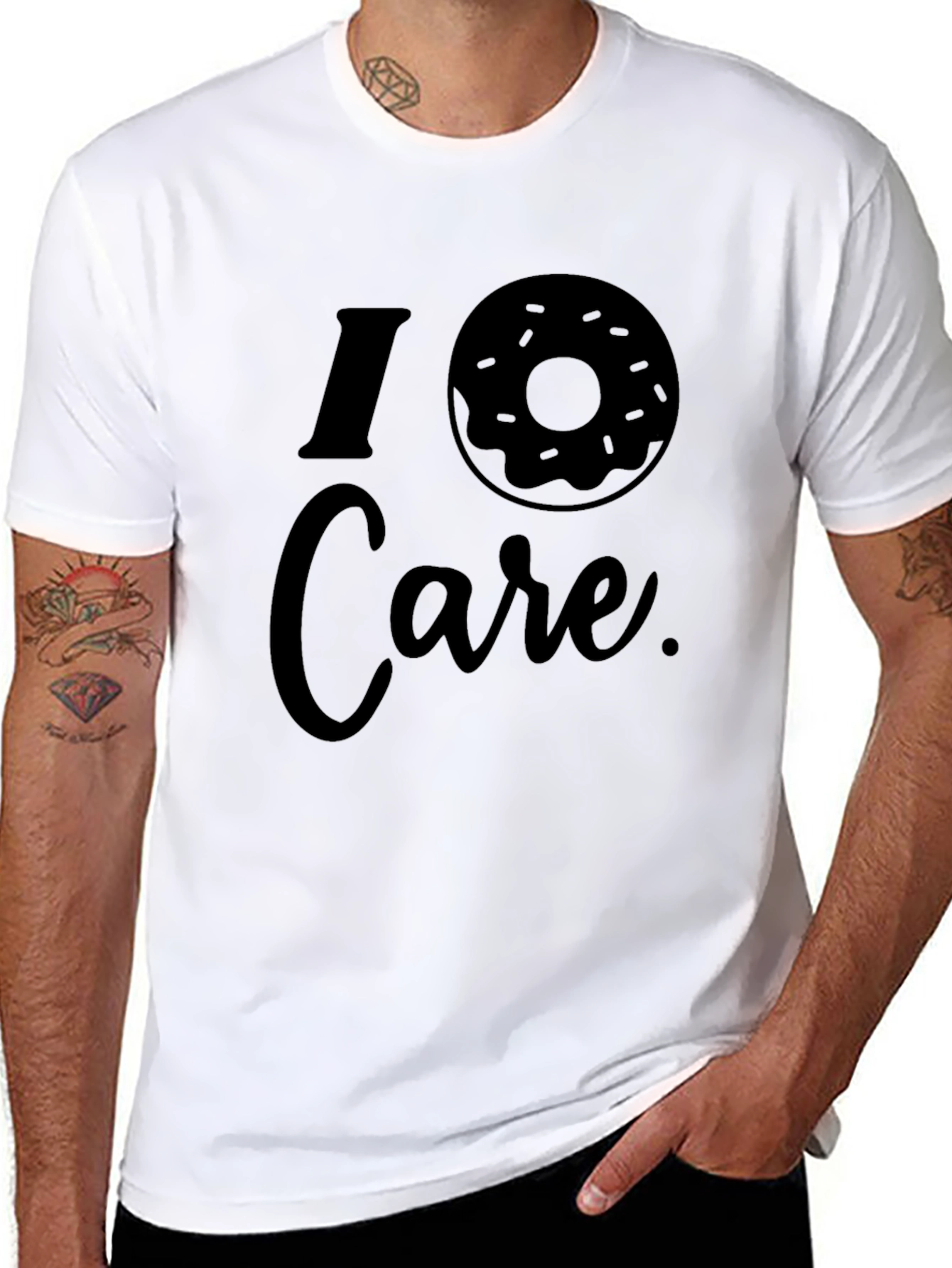 I Donut Care Black Graphic Tee