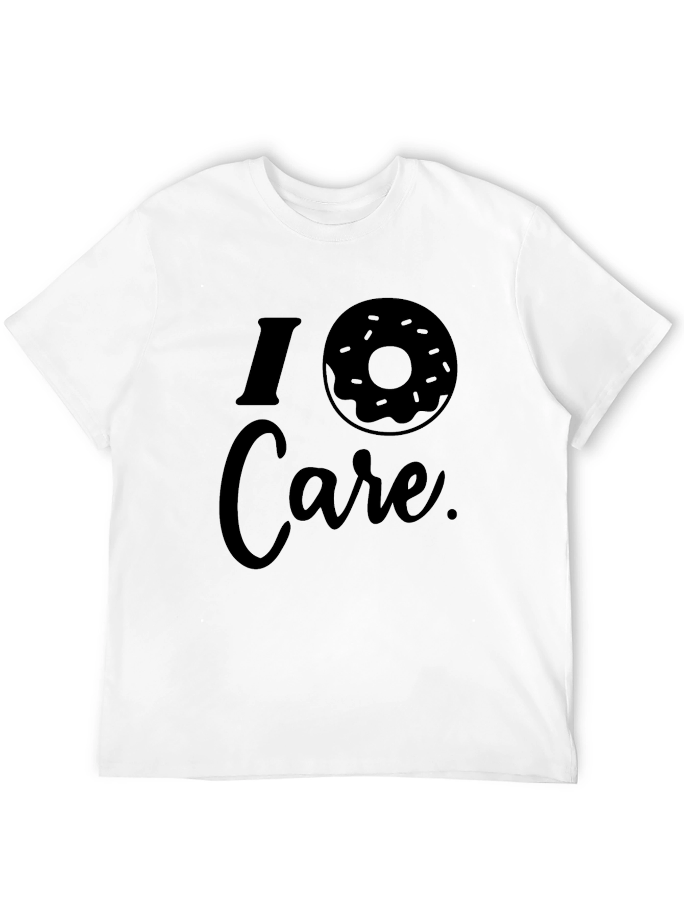 I Donut Care Black Graphic Tee