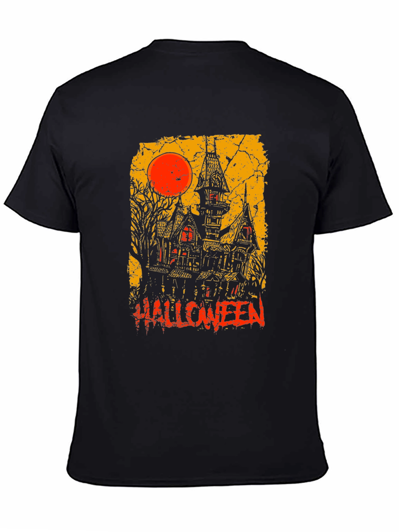 Halloween Haunted House Graphic Tee