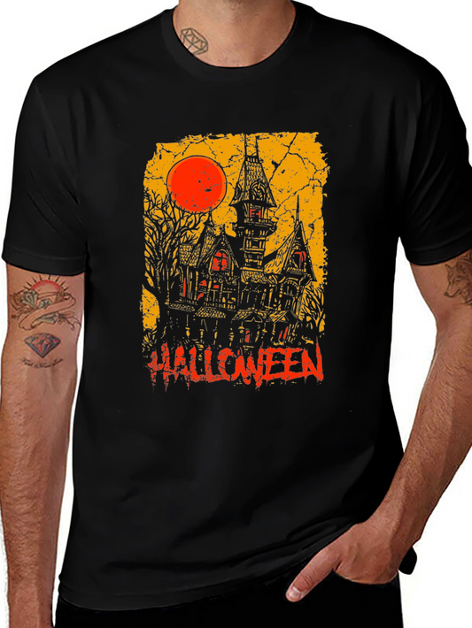 Halloween Haunted House Graphic Tee