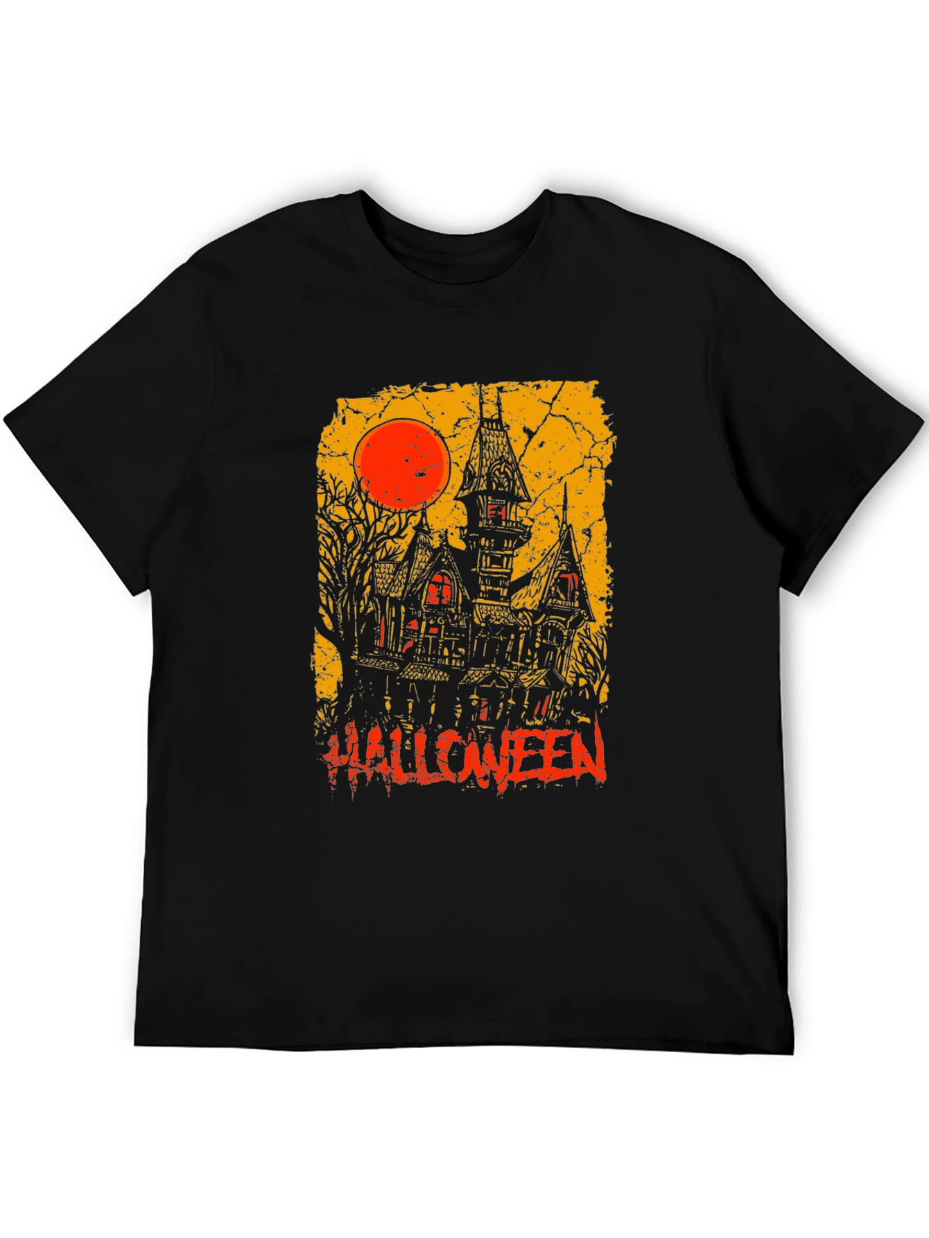 Halloween Haunted House Graphic Tee