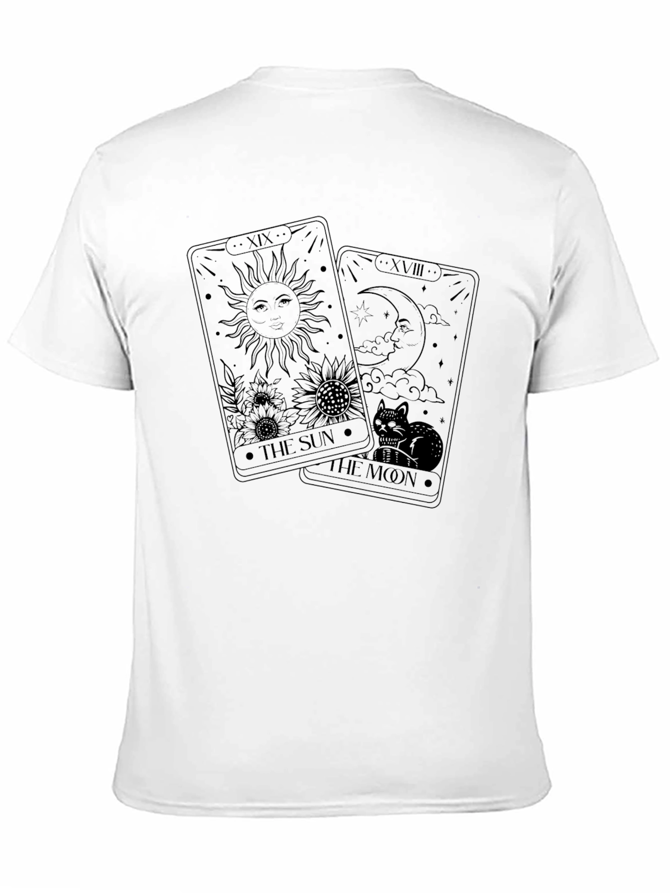 Sun and Moon Tarot Card Graphic T-Shirt
