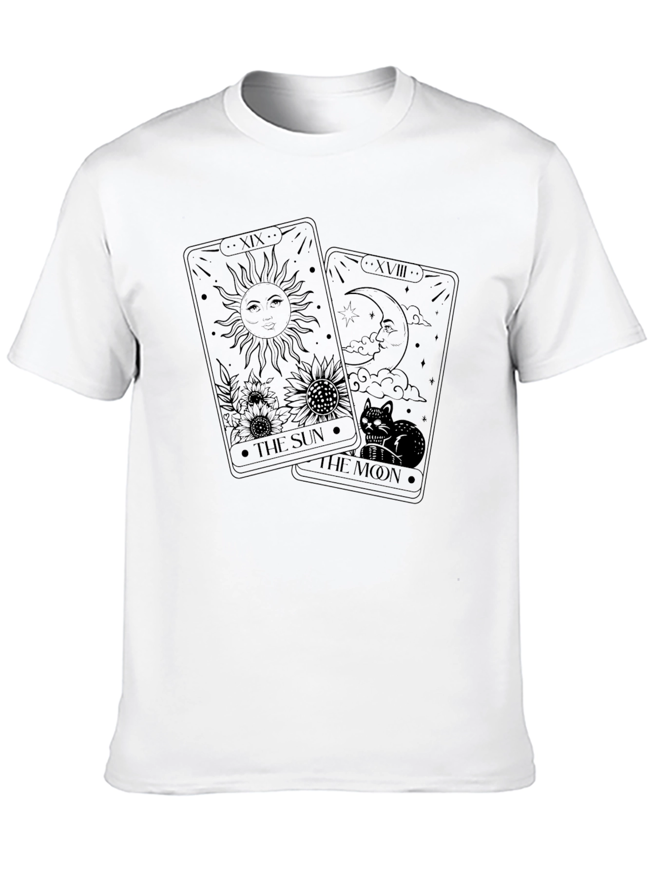 Sun and Moon Tarot Card Graphic T-Shirt