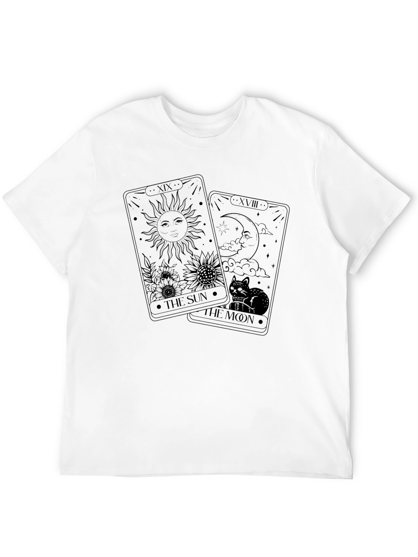 Sun and Moon Tarot Card Graphic T-Shirt