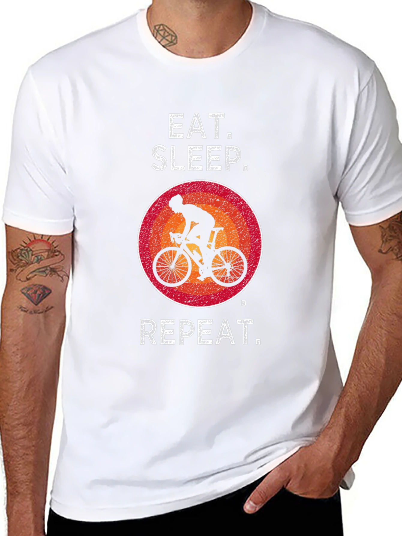 Eat Sleep Cycle Repeat T-Shirt - Biker Gift
