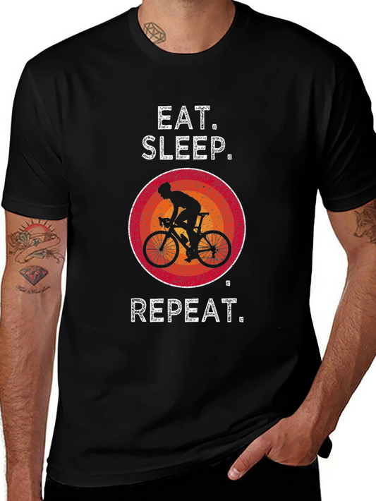 Eat Sleep Cycle Repeat T-Shirt - Biker Gift