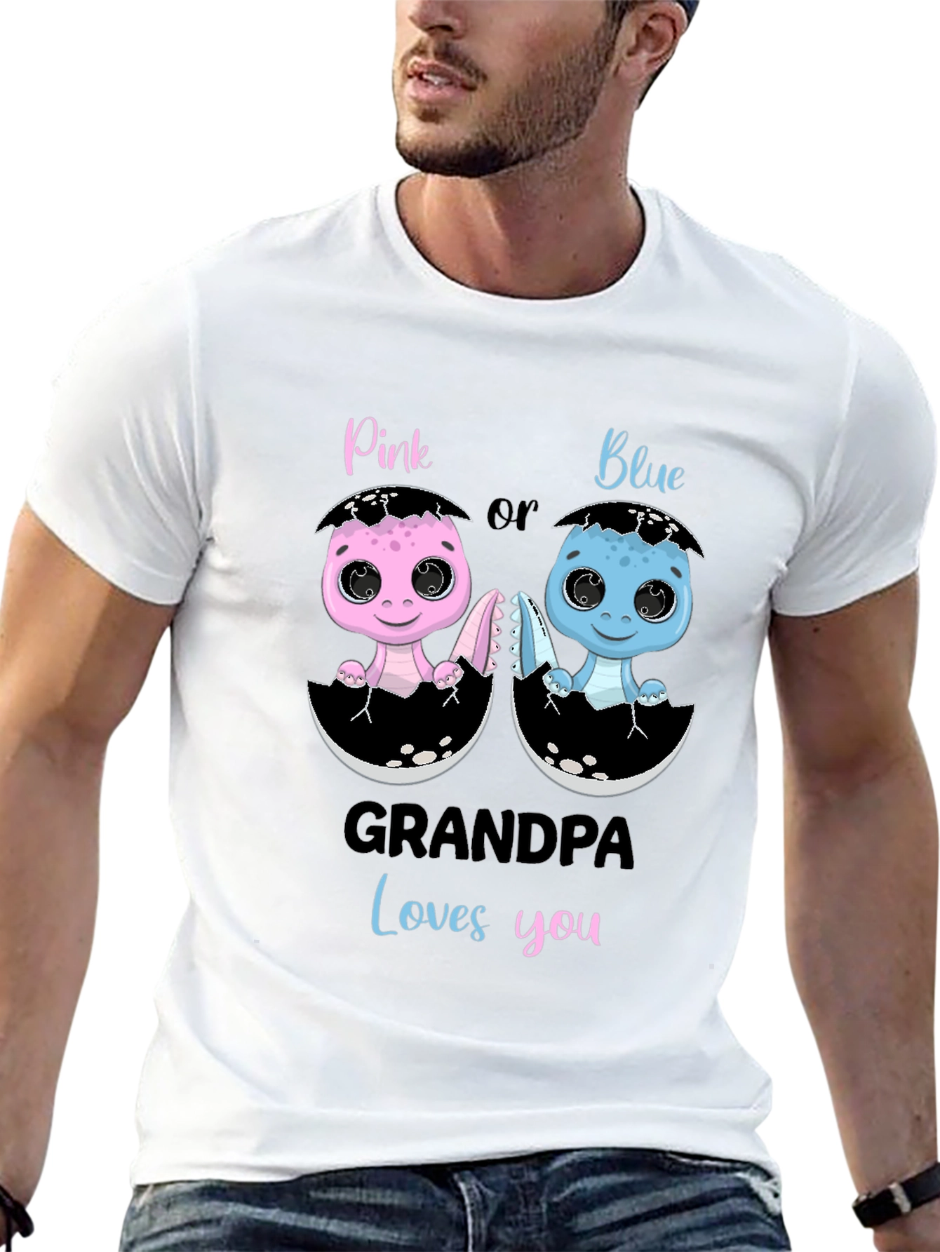 Grandpa Loves You Gender Reveal T-Shirt