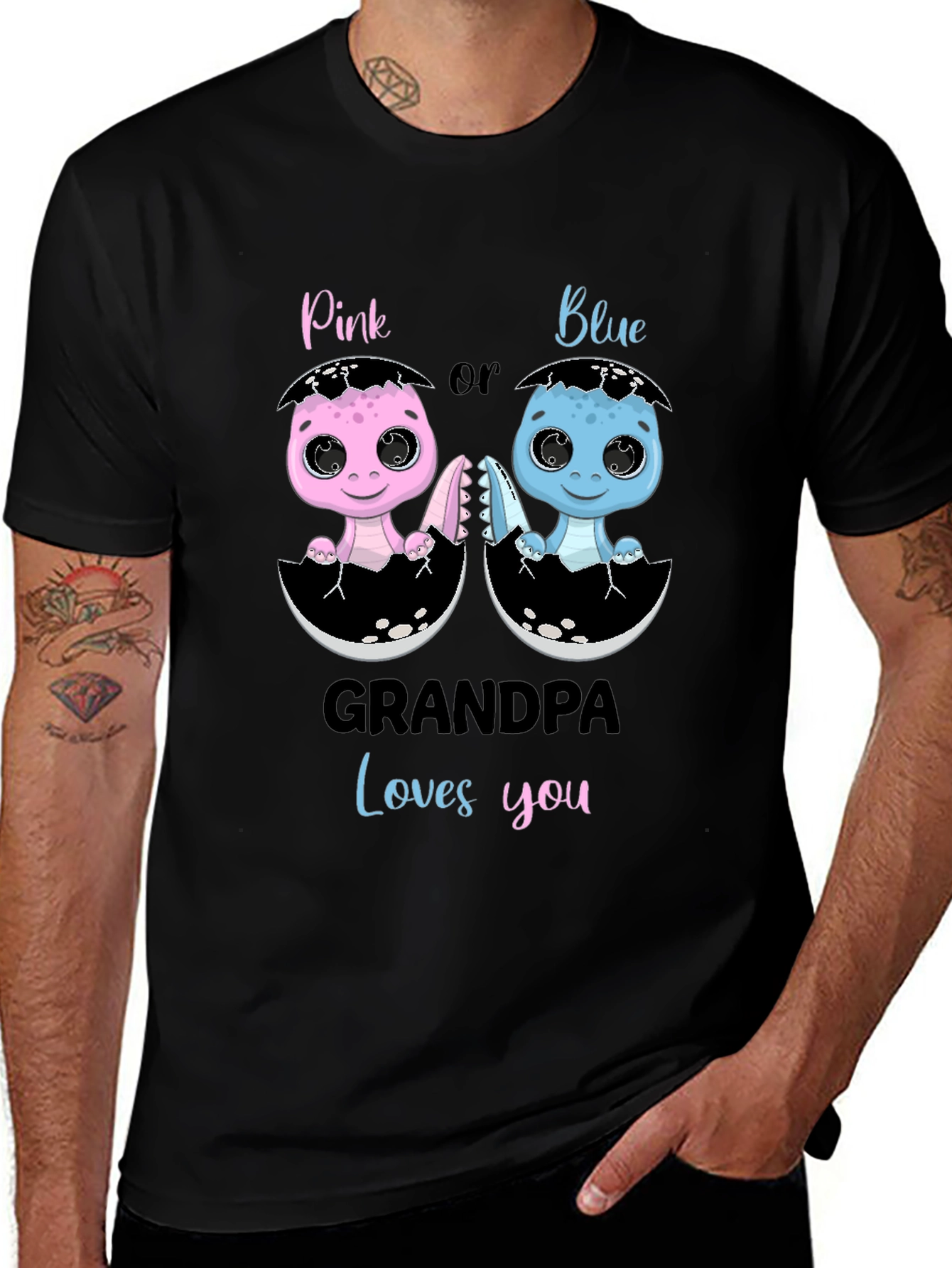 Grandpa Loves You Gender Reveal T-Shirt