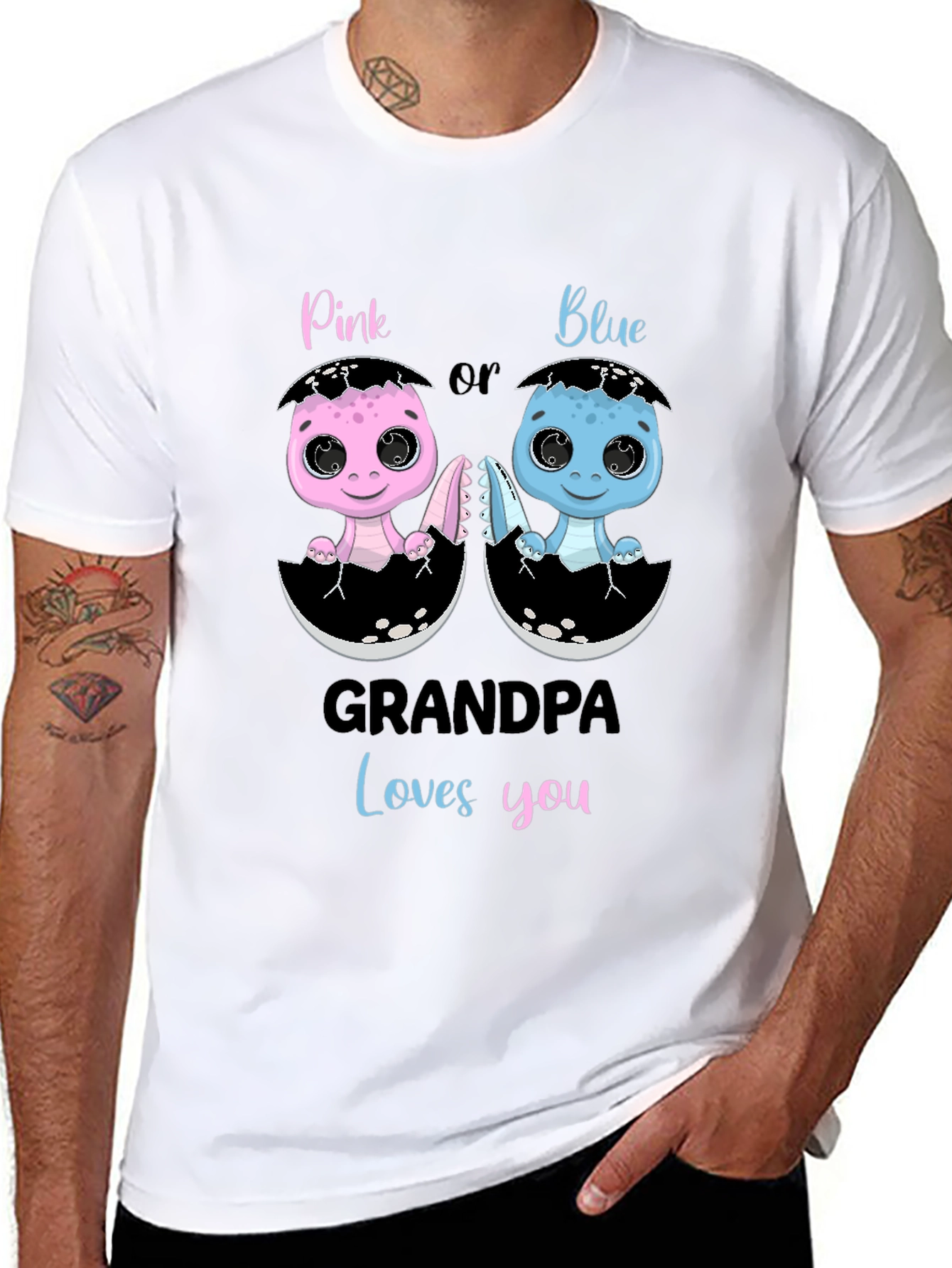 Grandpa Loves You Gender Reveal T-Shirt