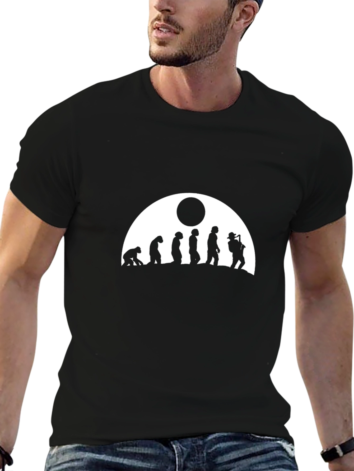 Evolution of Sax Man T-Shirt - Black
