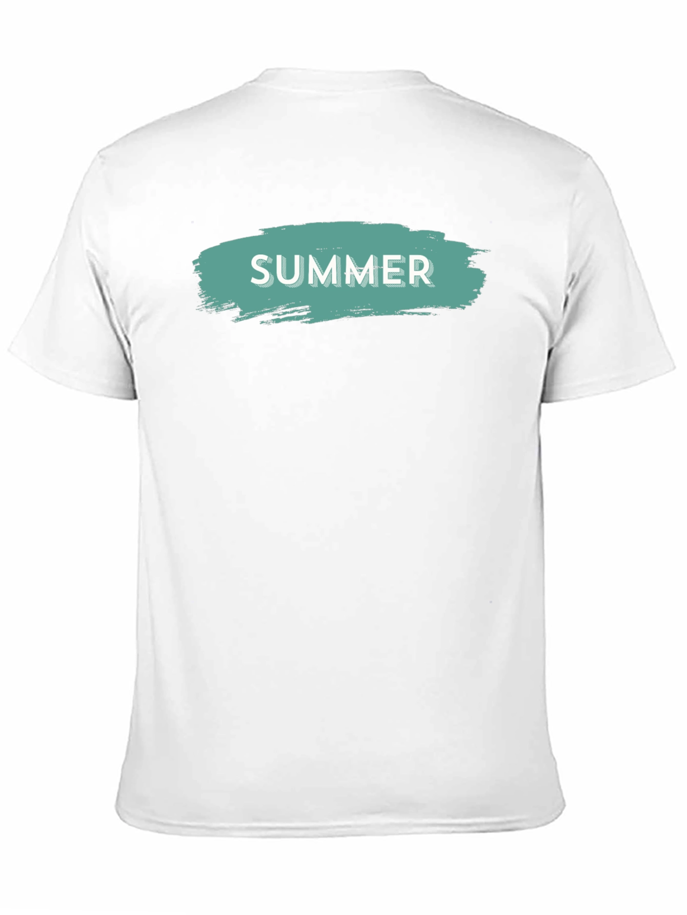 Summer Brushstroke Graphic Tee - Casual Black T-Shirt