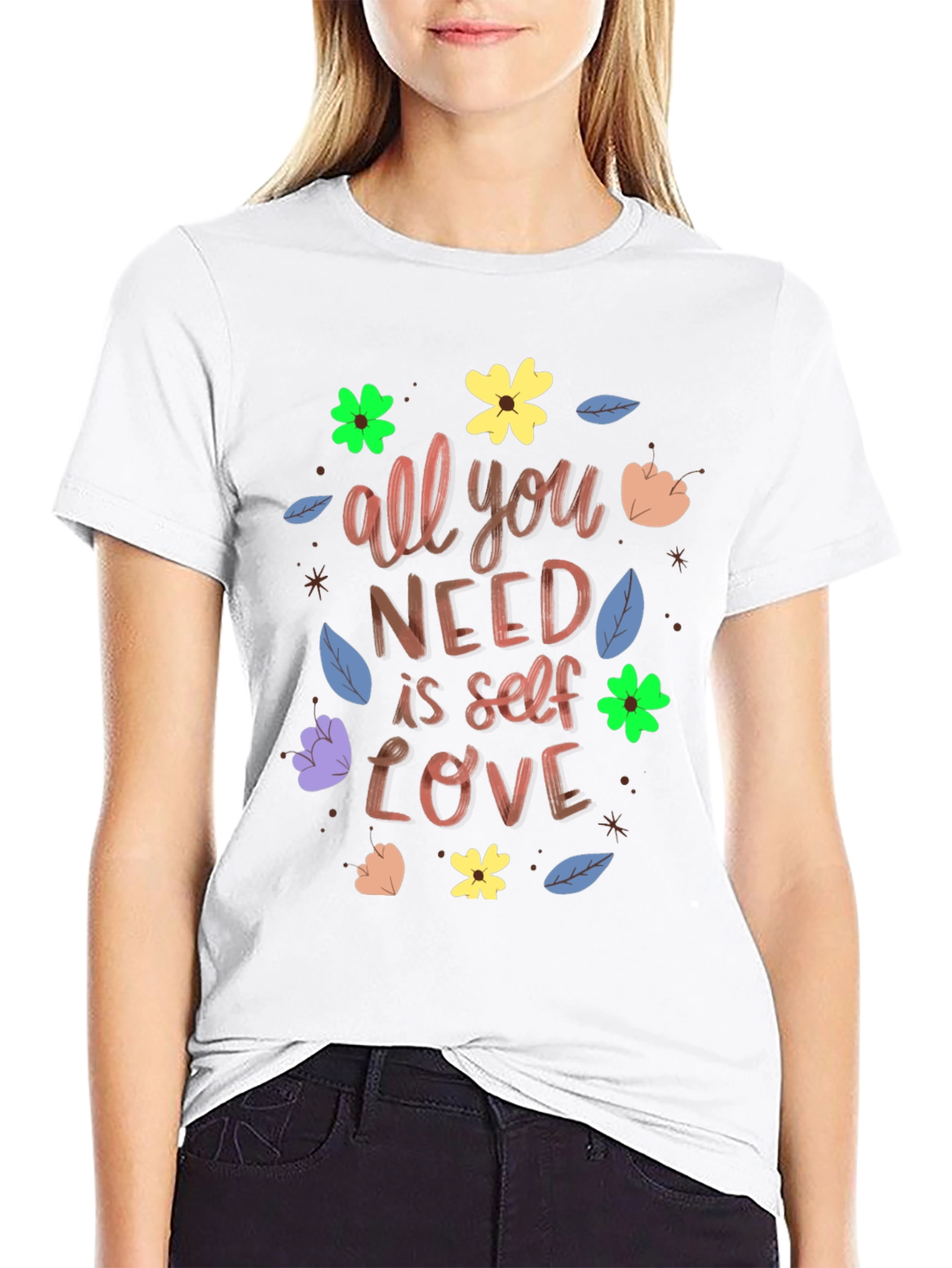 Self-Love T-Shirt: Floral Graphic Tee