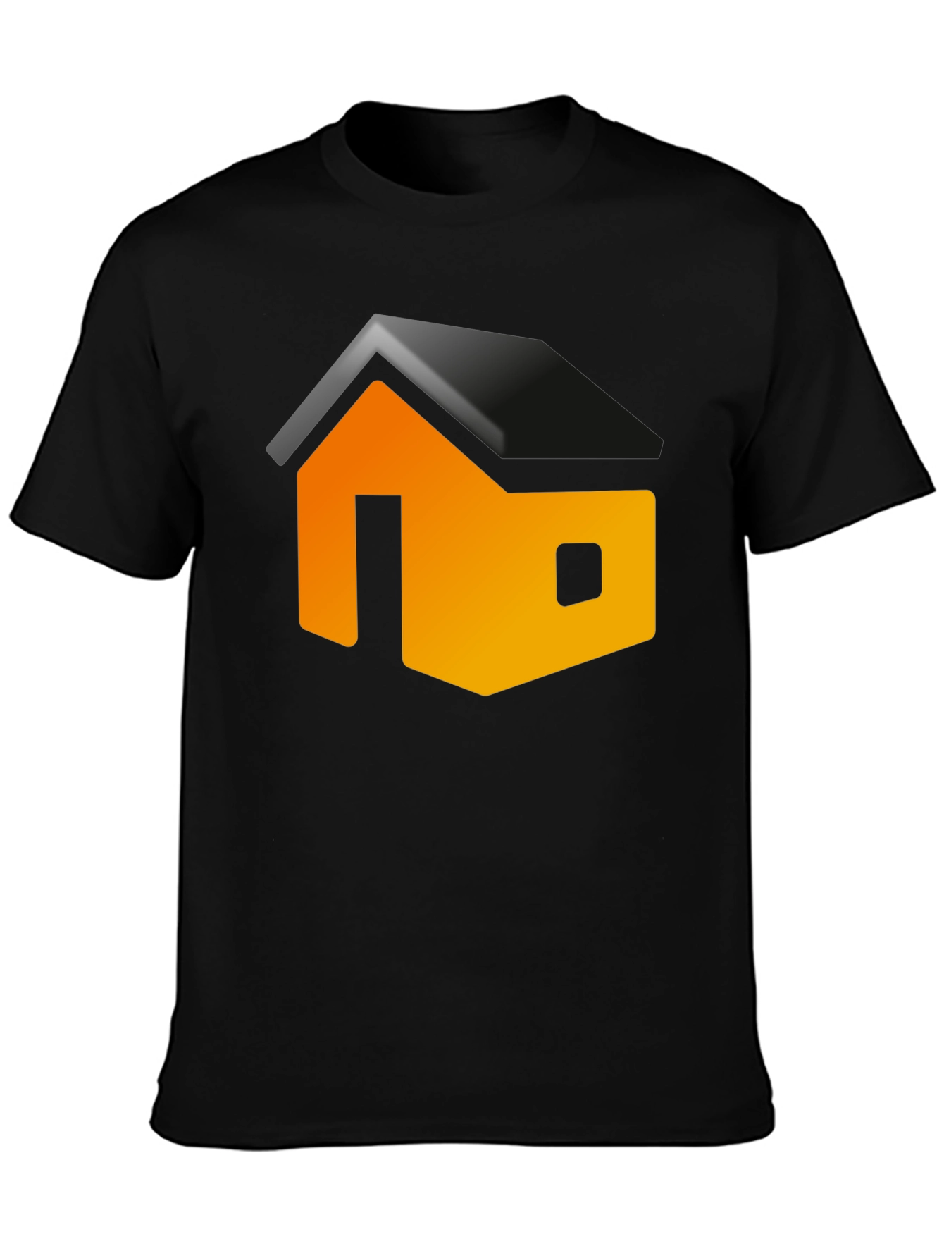 Modern House Graphic Black Tee